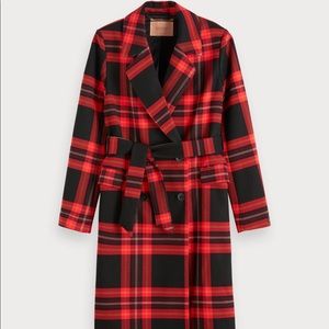 Scotch & Soda Tartan trench coat - Size Xs